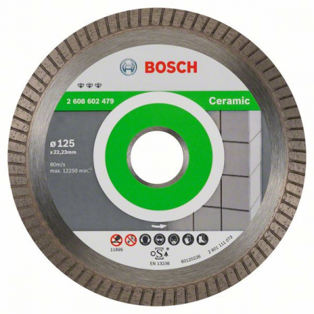 Discuri diamantate - Bosch Disc diamantat Best for Ceramic Extra-Clean Turbo 125x22.23x1.4x7mm