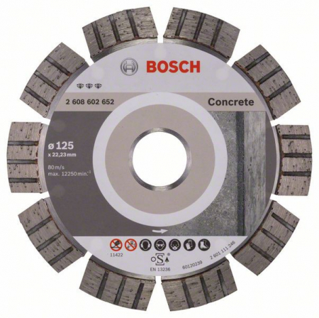 Bosch Disc diamantat Best for Concrete 125x22.23x2.2x12mm [1]