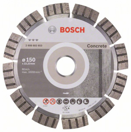 Discuri diamantate - Bosch Disc diamantat Best for Concrete 150x22.23x2.4x12mm
