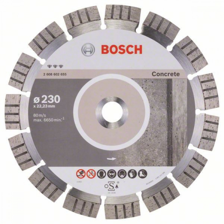 Discuri diamantate - Bosch Disc diamantat Best for Concrete 230x22.23x2.4x15mm