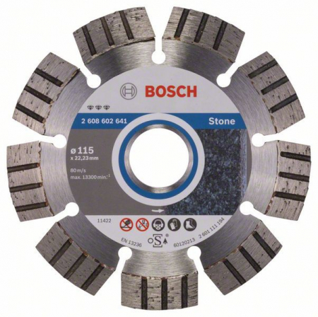 Bosch Disc diamantat Best for Stone 115x22.23x2.2x12mm [1]