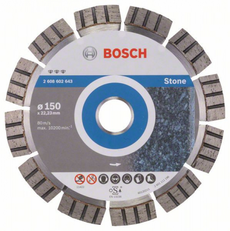 Discuri diamantate - Bosch Disc diamantat Best for Stone 150x22.23x2.4x12mm