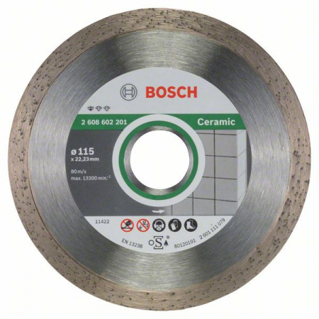 Discuri diamantate - Bosch Disc diamantat Standard for Ceramic 115x22.23x1.6x7mm