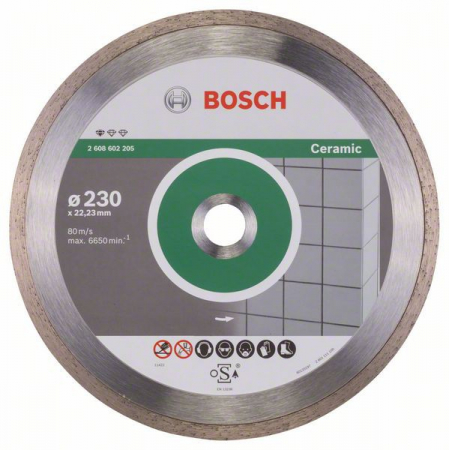 Discuri diamantate - Bosch Disc diamantat Standard for Ceramic 230x22.23x1.6x7mm