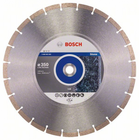 Bosch Disc diamantat Standard pentru piatra 350x20/25.40x3.1mm [1]
