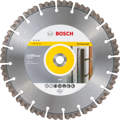 Utilaje pentru constructii - Bosch Disc diamantat universal Best, 300x20x15 mm