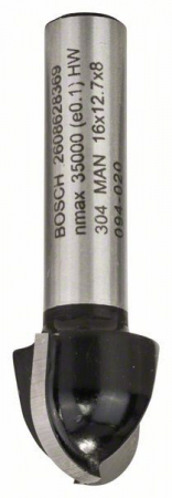 Bosch Freza de raionat, 8mm, R1 8mm, D 16mm, L 12,4mm, G 45mm 8mm, R1 8mm, D 16 [1]