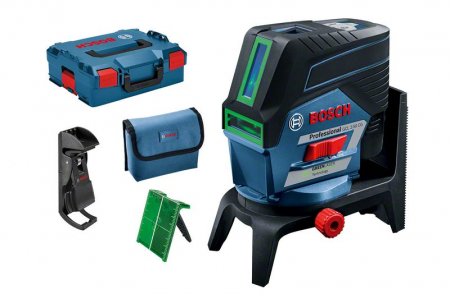 Nivele automate - Bosch GCL 2-50 CG + RM 2 + BM 3 (solo) Nivela laser verde cu linii (20 m) cu Bluetooth + Suport professional + Clema pentru tavan + L-Boxx