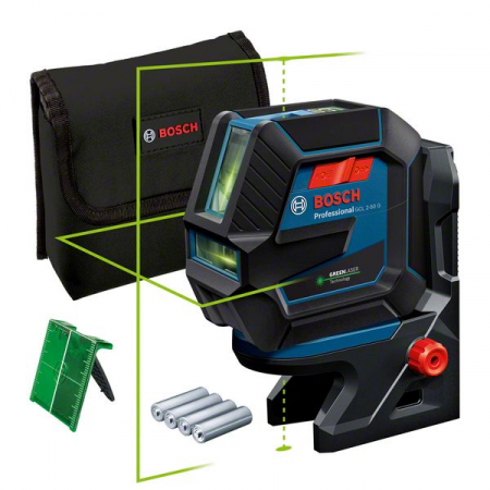 Nivele automate - Bosch GCL 2-50 G + RM 10 Nivela laser verde cu linii (20 m) + Suport professional