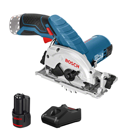 Scule electrice - Bosch GKS 12V-26 Ferastrau circular cu 1 acumulator Li-Ion, 2Ah + Incarcator rapid de 4Ah GAL12V-40