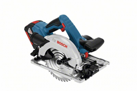 Bosch GKS 18V-57 G Ferastrau circular cu acumulatori Li-ion, 18V, 165mm + 2 x Acumulatori GBA 18V 5.0Ah  + Incarcator rapid GAL 1880 CV + L-Boxx 238 [1]