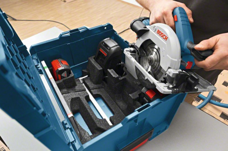 Bosch GKS 18V-57 G Ferastrau circular cu acumulatori Li-ion, 18V, 165mm + 2 x Acumulatori GBA 18V 5.0Ah  + Incarcator rapid GAL 1880 CV + L-Boxx 238 [3]