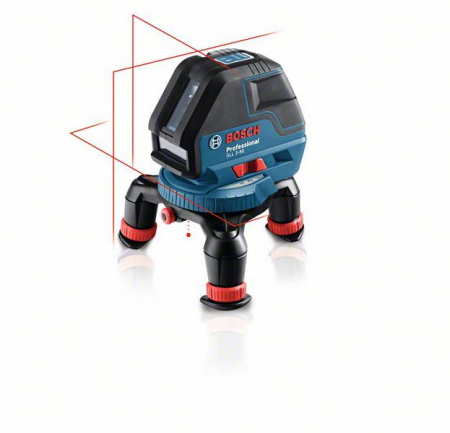 Nivele automate - Bosch GLL 3-50+BM1+LR2 nivela laser cu linii, 10m, receptor 50m, precizie 0.3 mm/m + 1 baterie 9V (6LR61) + L-Boxx