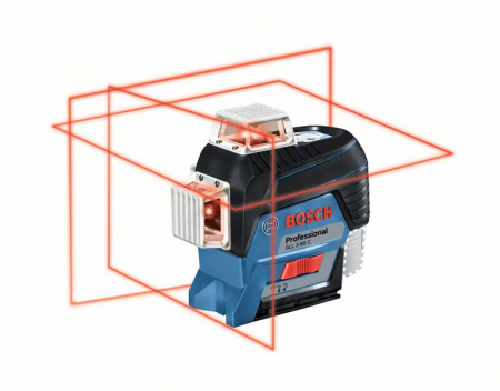 Nivele automate - Bosch GLL 3-80 C Nivela laser cu linii, 30m, receptor 120m, precizie 0.2mm/m + BM1 + L-Boxx