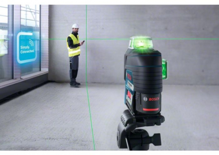 Bosch GLL 3-80 CG + BM1 Nivela laser cu linii, 30m, receptor 120m, precizie 0.2mm/m + 1 x Acumulator GBA 12V 2.0Ah + Incarcator rapid GAL 1230 CV + L-Boxx 136 [4]