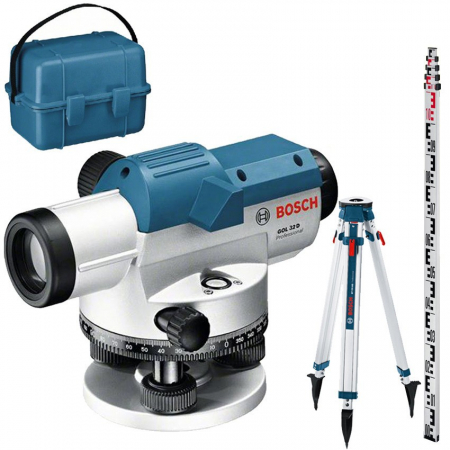 Nivele automate - Bosch GOL 32 G + BT160 + GR500 Professional Nivela optica, factor de marire 32x, precizie 1 mm/30 m
