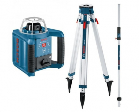 Nivele automate - Bosch GRL 300 HV Nivela laser rotativa (300 m) + BT 170 Trepied + GR 240 Rigla