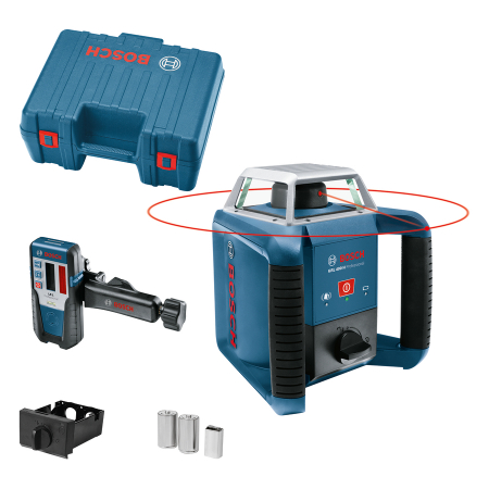 Nivele automate - Bosch GRL 400 H Nivela laser rotativa, 20m, receptor 400m, precizie 0.08 mm/m