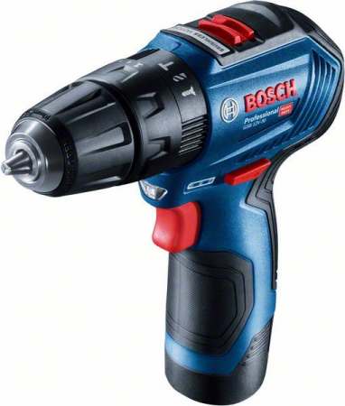 Scule electrice - Bosch GSB 12V-30 Masina de gaurit cu percutie + 2xAcumulatori GBA 12V, 2.0Ah + incarcator rapid GAL 12V-40 + Valiza profesionala