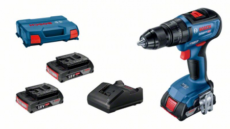 Scule electrice - Bosch GSB 18V-50 Masina de gaurit cu acumulator 3XGBA 2,0Ah + GAL 18V-20 în L-Case