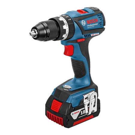 R E D U C E R I - Bosch GSB 18V-EC Masina de gaurit cu percutie brushless cu 2 acumulatori Li-Ion 18 V, 5Ah, 60Nm + Valiza