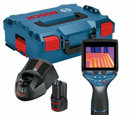 Tehnica masurare - Bosch GTC 400C Termodetector, -10/+400, precizie 3.0 + 1 x Acumulator GBA 12V 2.0Ah + Incarcator rapid GAL 12V-40 Professional + L-Boxx 136