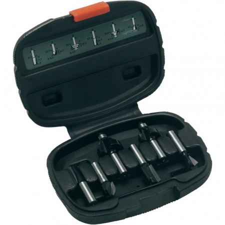 Accesorii si consumabile - Bosch Set 6 freze de profilare TC, coada de 8mm