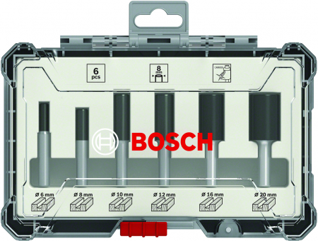 Accesorii si consumabile - Bosch Set 6 freze HM tija 6mm