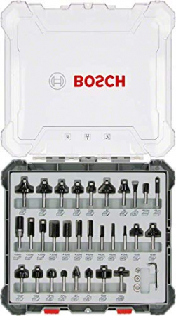 Bosch Set freze de profilat canturi, 30buc, mixte, tijă 8mm [1]