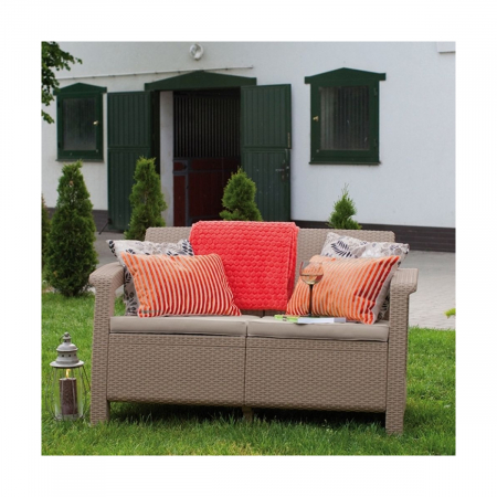 Canapea de gradina CORFU II LOVE SEAT Capuccino + Masuta cafea Corfu II [2]