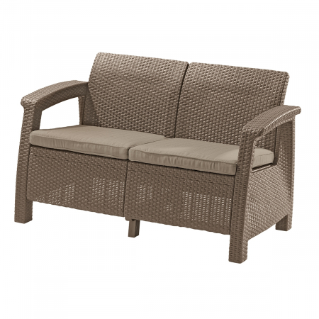 Canapea de gradina CORFU II LOVE SEAT Capuccino + Masuta cafea Corfu II [1]