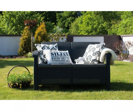 Canapea de gradina CORFU II LOVE SEAT Grafit/ Gri-rece [3]
