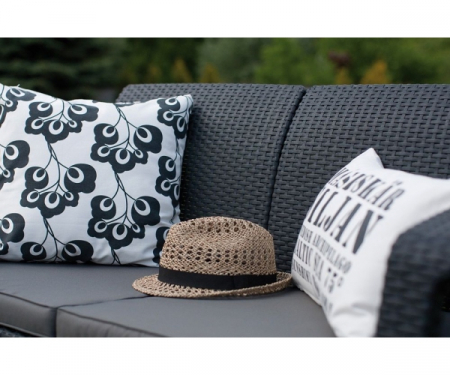 Canapea de gradina CORFU II LOVE SEAT Grafit/ Gri-rece [2]