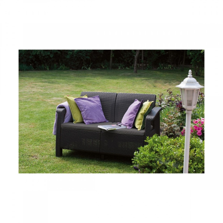 Canapea de gradina CORFU II LOVE SEAT Grafit/ Gri-rece [1]