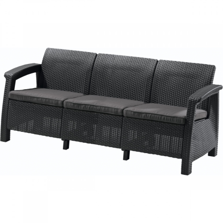 Canapele de gradina - Canapea exterior Corfu II Max Love -  Grafit/ Gri-rece EE