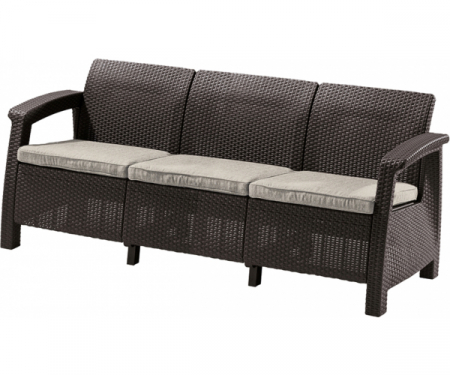 Canapele de gradina - Canapea exterior Corfu II Max Love -  Maro/Gri-Taupe EE