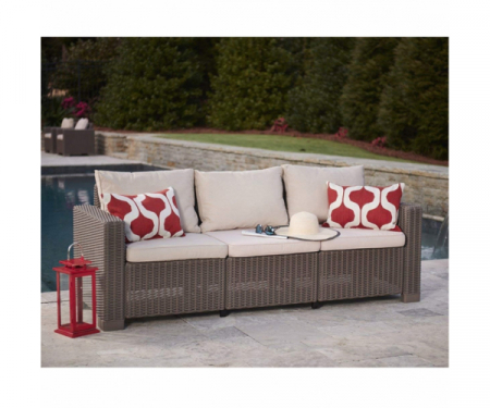 Canapea exterior cu 3 locuri Keter, California Cappuccino [4]