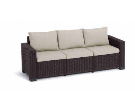 Canapele de gradina - Canapea exterior cu 3 locuri Keter, California Maro
