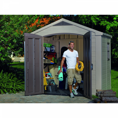 Casuta de gradina Factor 8x6 Indoor STD - BRW557- Bej- taupe [1]