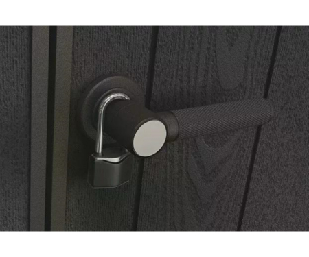 Casuta de gradina, Keter, Deco Pent 7 x 7, Gri deschis / Antracit [3]