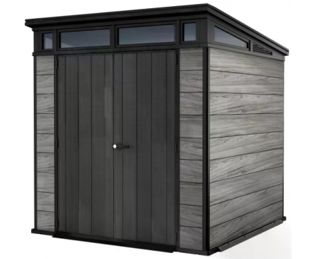 Casuta de gradina, Keter, Deco Pent 7 x 7, Gri deschis / Antracit [1]