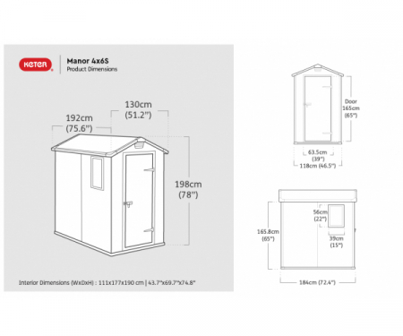 Casuta de Gradina Keter Manor 4 x 6 BEJ [2]