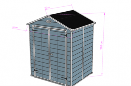 Casuta de gradina, Keter, Manor 6x5, antracit/alb [3]
