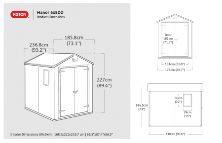 Casuta De Gradina KETER MANOR 6X8 Bej [2]