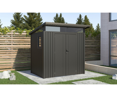 Casuta de gradina metalica, Alexs A, Antracit / Lucios [3]