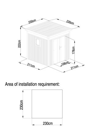 Casuta de gradina metalica, Anna B, Gri [4]