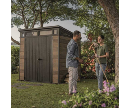 Casuta de gradina Penthouse 7 x 7 Keter, Signature, Venetian, Maro / Antracit [2]