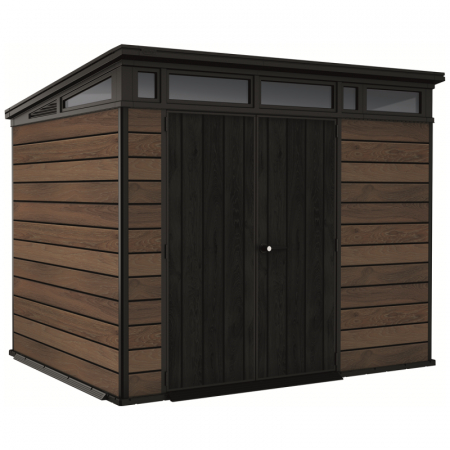Casute gradina - Casuta de gradina Penthouse 9 x 7 Keter, Signature, Venetian, Maro / Antracit