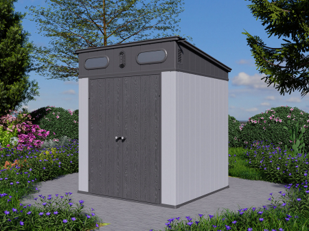 Casuta de gradina SIRIUS PENT, 6x6 Gri [12]