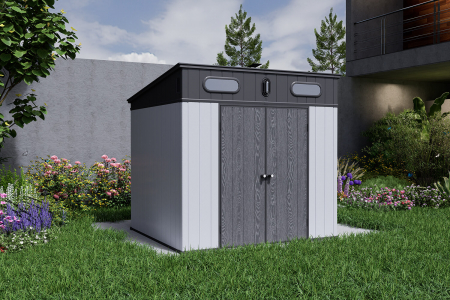 Casuta de gradina SIRIUS PENT, 8x7 Gri [3]